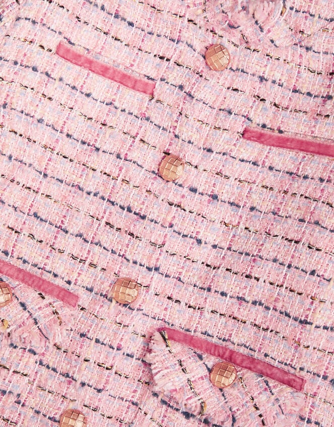 High Neck Tweed Jacket, Pink (PINK), large