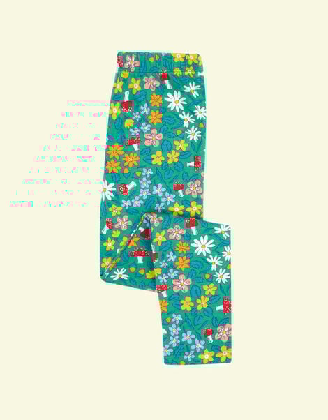 Frugi Libby Printed Leggings, Green (GREEN), large