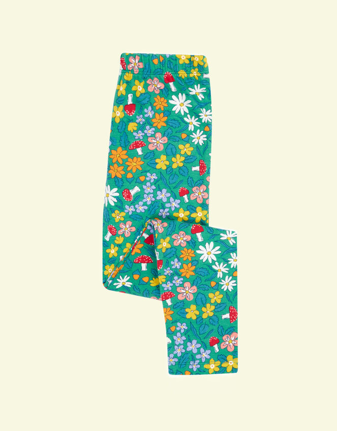 Frugi Libby Printed Leggings, Green (GREEN), large