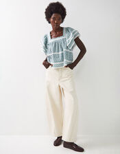 East Duva Floral Top, Blue (BLUE), large