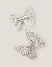 2-Pack Rhinestone Butterfly Hair Clips, , large