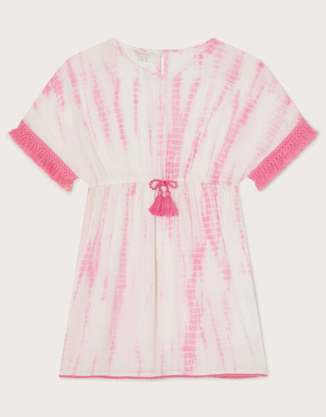 Tie Dye Metallic Kaftan, Pink (PINK), large