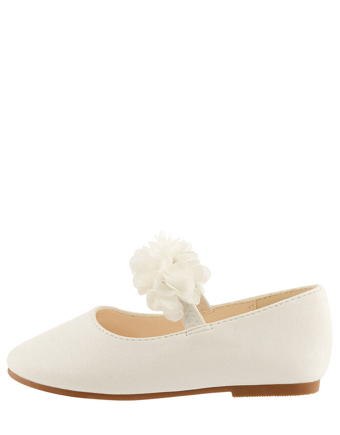 Baby Cynthia Corsage Walker Shoes, Ivory (IVORY), large