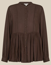 Sandy Relaxed Blouse, Brown (CHOCOLATE), large