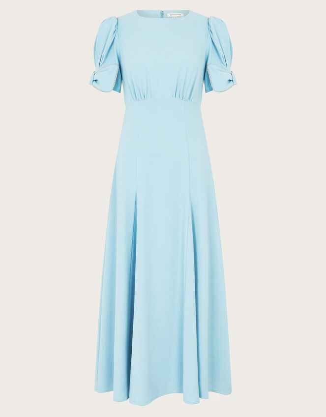Belle Bow Sleeve Midi Dress, Blue (PALE BLUE), large