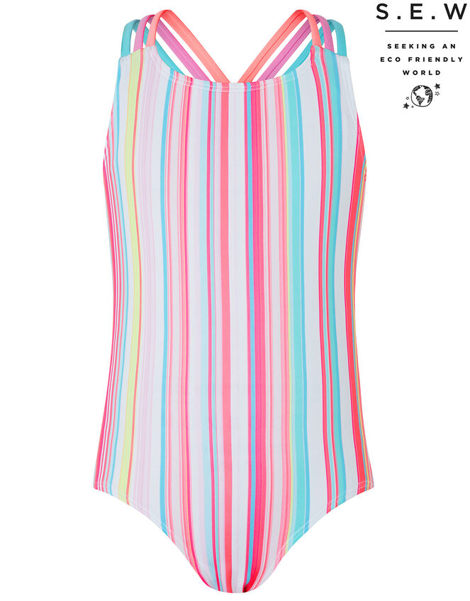 Sameria Stripe Swimsuit with Recycled Polyester, Multi (MULTI), large
