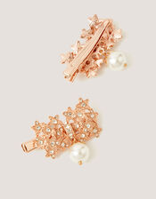 Flower Pearl Bag & Hair Clips Set, , large