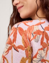 Isabella Floral Print Cardigan, Pink (PINK), large