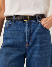 Plaited Leather Belt, , large