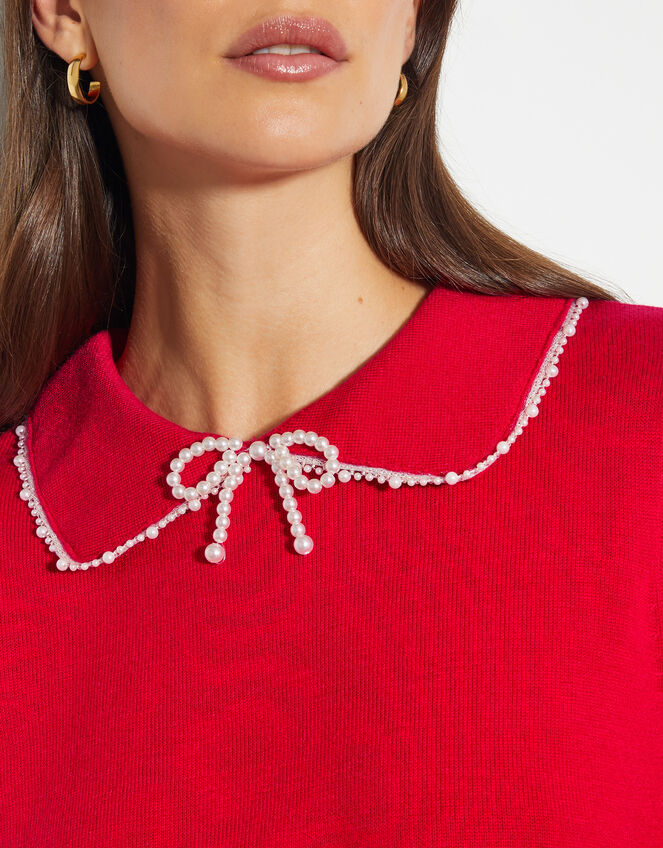 Clara Collar Jumper, Red (RED), large