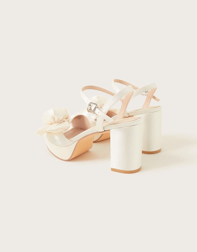 Rosette Platform Sandals, Ivory (IVORY), large