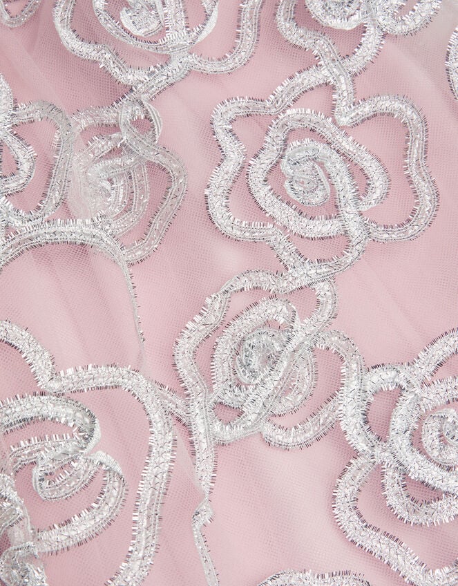 Rose Tinsel Tulle Skirt, Pink (PINK), large