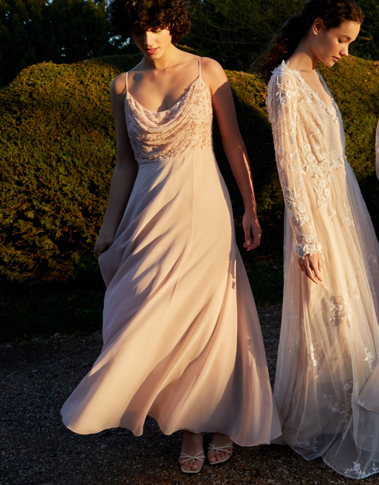monsoon silver bridesmaid dress
