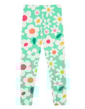 Frugi Leona Printed Leggings, Green (GREEN), large