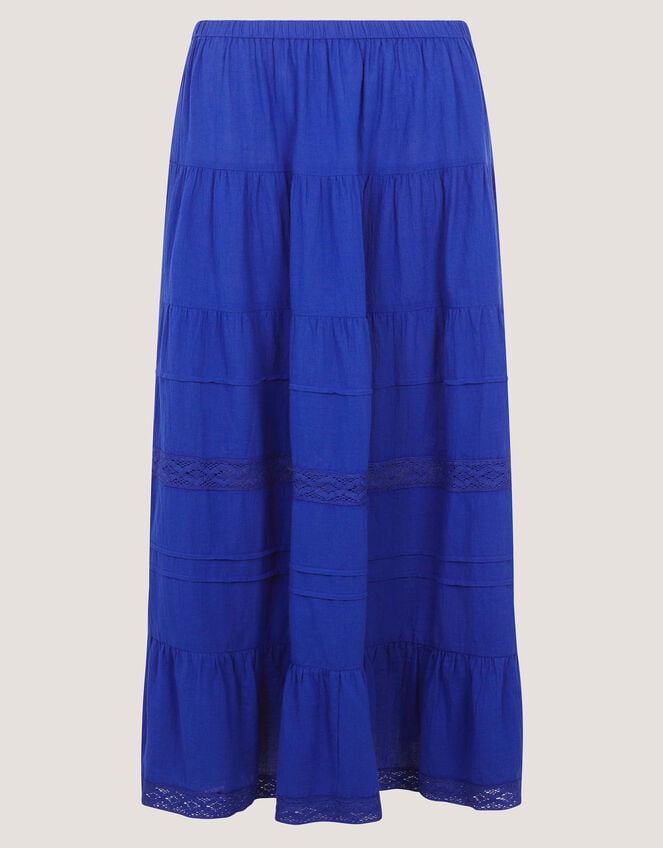 Maria Tiered Maxi Skirt, Blue (COBALT), large