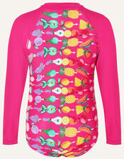 Fruit Print Sunsafe Swimsuit, Pink (PINK), large