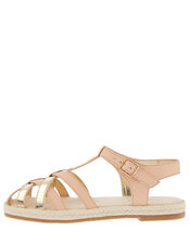 Caged Espadrille Sandals, Pink (PINK), large
