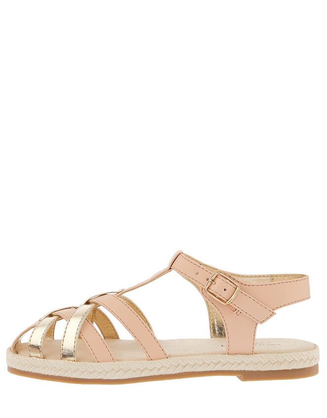 Caged Espadrille Sandals, Pink (PINK), large
