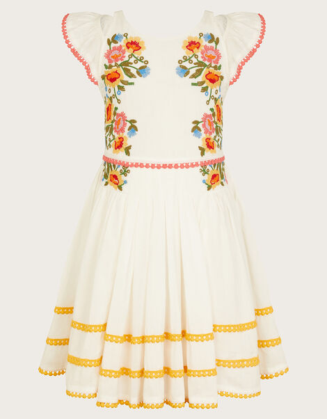 Boutique Embellished Cut Out Dress, Ivory (IVORY), large