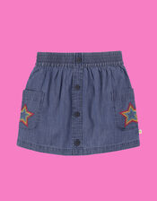 Frugi Charley Chambray Skirt, Blue (BLUE), large