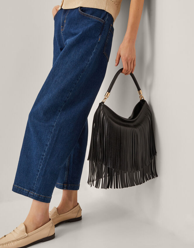 Sula Fringe Hobo Bag, , large