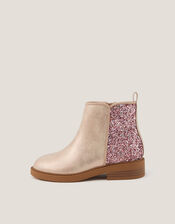 Glitter Ankle Boots, Pink (PINK), large