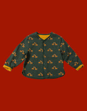 Little Green Radicals Giraffe Days Reversible Jacket, Green (GREEN), large