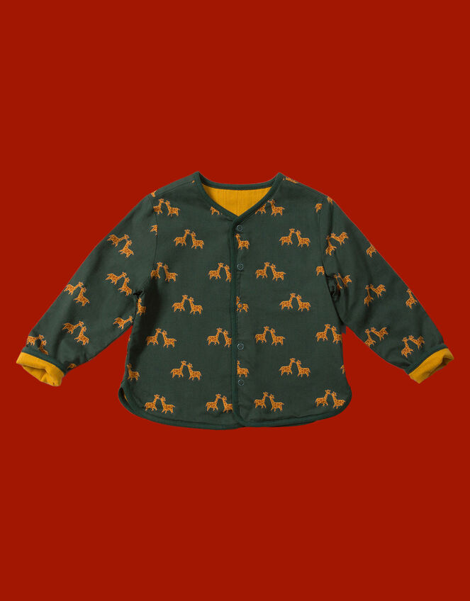 Little Green Radicals Giraffe Days Reversible Jacket, Green (GREEN), large