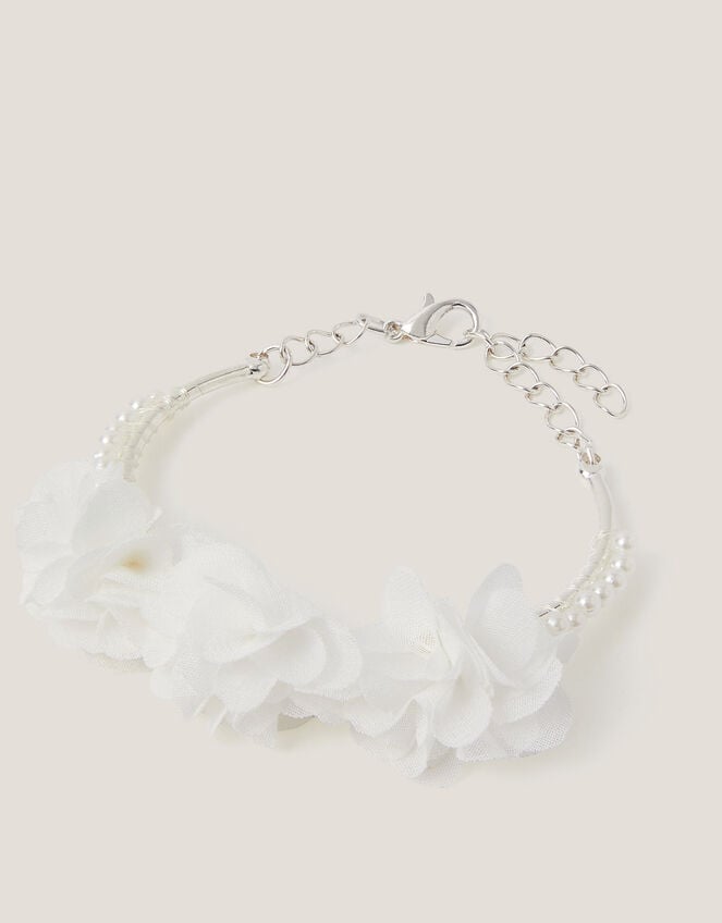 Flower Pearl Cuff Bracelet, , large