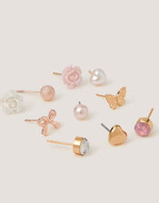 10-Pack Heart Stud Earrings, , large