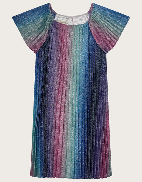 Ombre Rainbow Pleated Dress Multi, Multi (MULTI), large