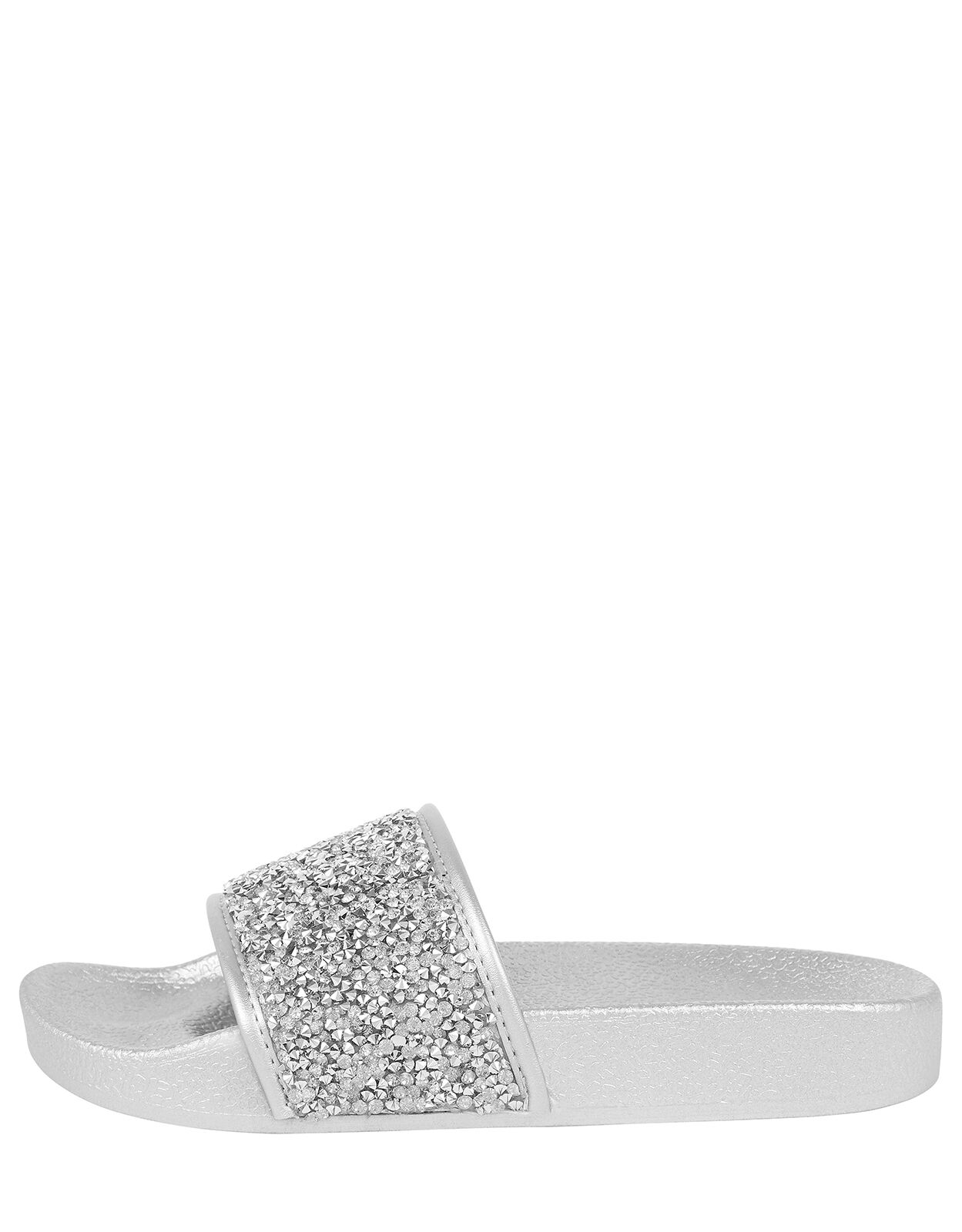 White cheap sparkly sliders