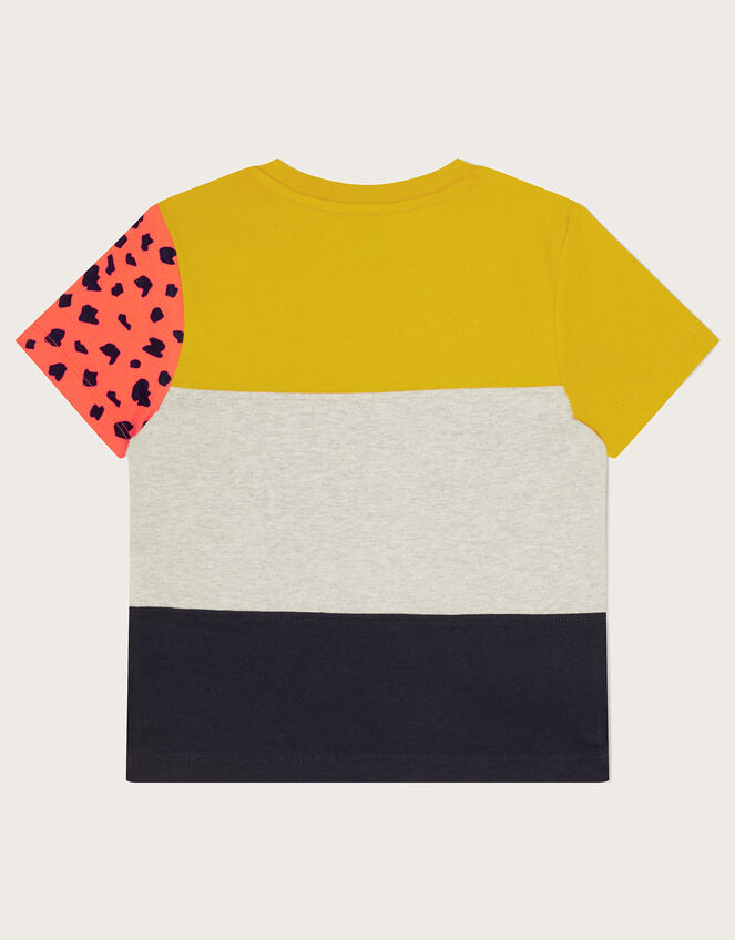 Leopard Colour Block T-Shirt, Multi (MULTI), large