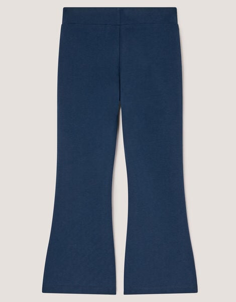 Sequin Bow Kick Flare Leggings, Blue (NAVY), large