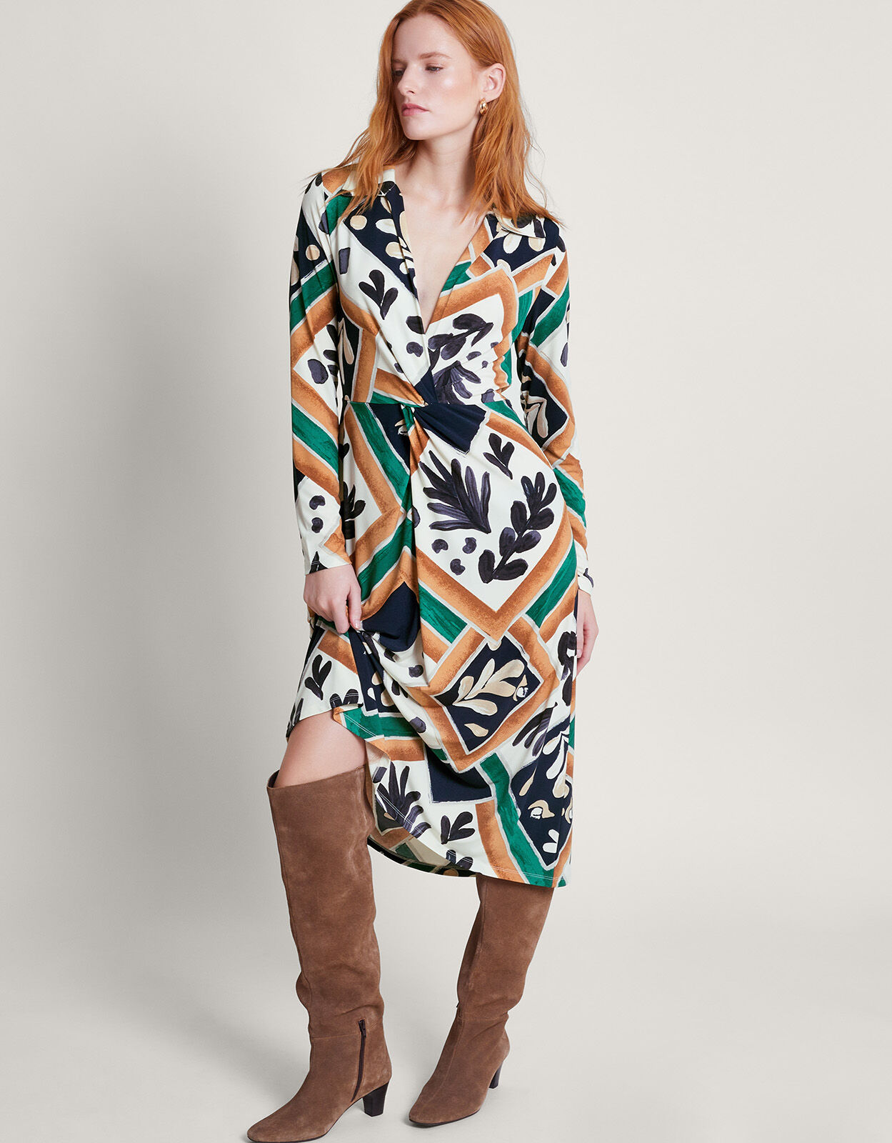 Mid length jersey on sale dress
