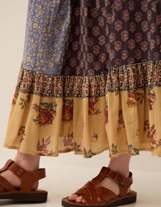 East Loran Floral Mix Midi Skirt, Multi (MULTI), large