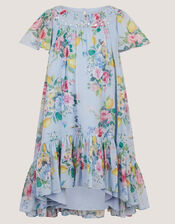 Lemon Rose Print Party Dress, Multi (MULTI), large