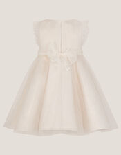 Baby Principesa Appliqu&eacute; Rose Sparkle Dress, Gold (GOLD), large