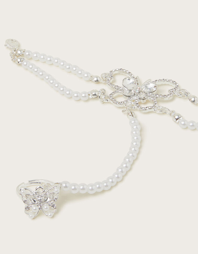 Butterfly Pearl Hand Chain, , large