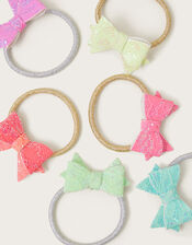 6-Pack Bright Bow Hairbands, , large