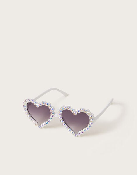 Rhinestone Heart Sunglasses, , large