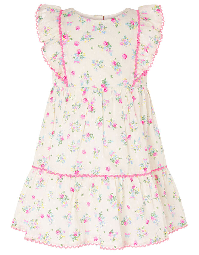 Baby Dobby Ditsy Dress, Ivory (IVORY), large