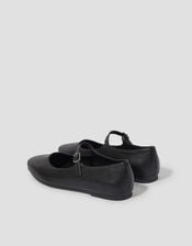 Crista Mary Jane Ballet Flats, Black (BLACK), large