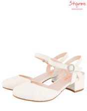 Lace Two-Part Heels, Ivory (IVORY), large