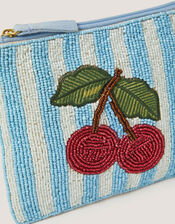 Cherry Stripe Beaded Purse, , large