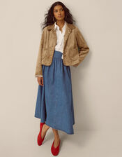 Sofia Faux Suede Jacket, Ivory (BLONDE), large