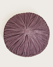 Round Smocked Cushion, Purple (LILAC), large