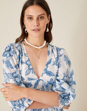 Roxanna Floral Tiered Maxi Dress, Blue (BLUE), large