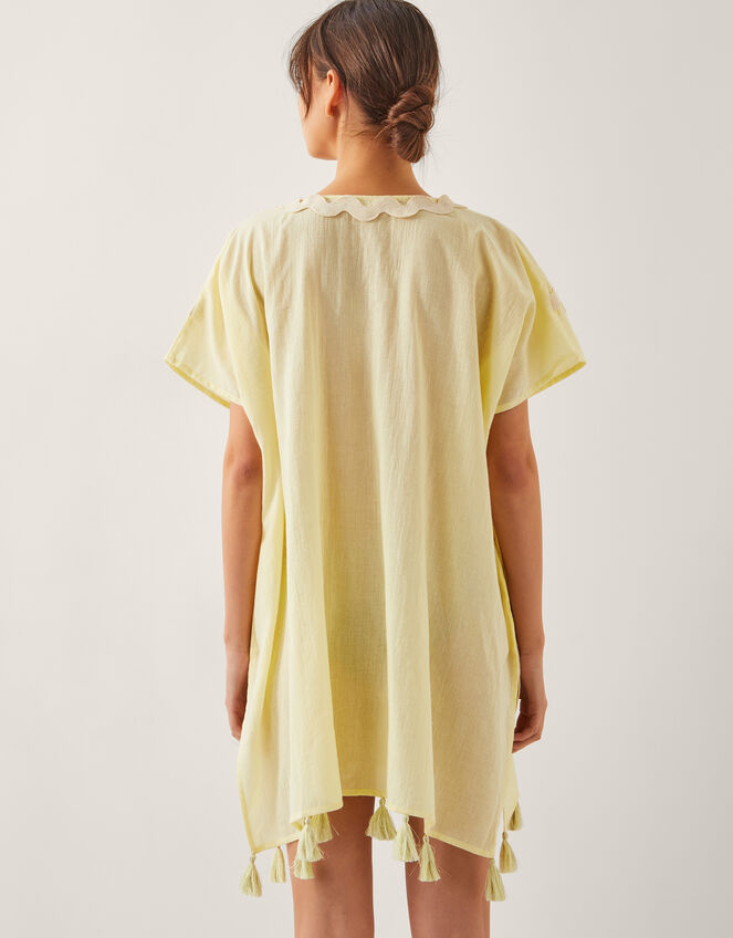 Suzie Tassel Kaftan Cover Up, Yellow (YELLOW), large