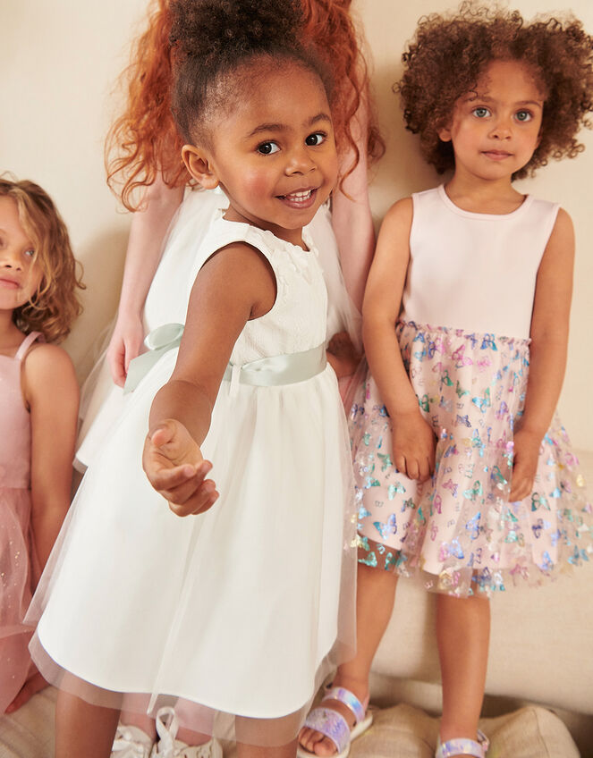 Baby Freya Lace Bridesmaids Dress , Ivory (IVORY), large